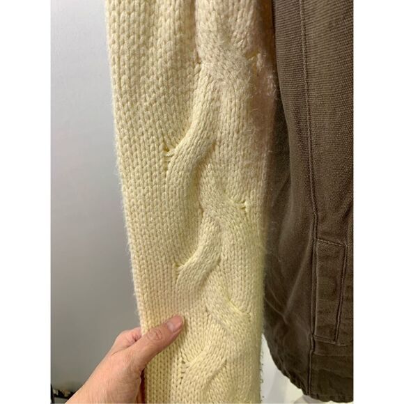 Ellison Tan Beige Mix Media Jacket Size S - Picture 6 of 14